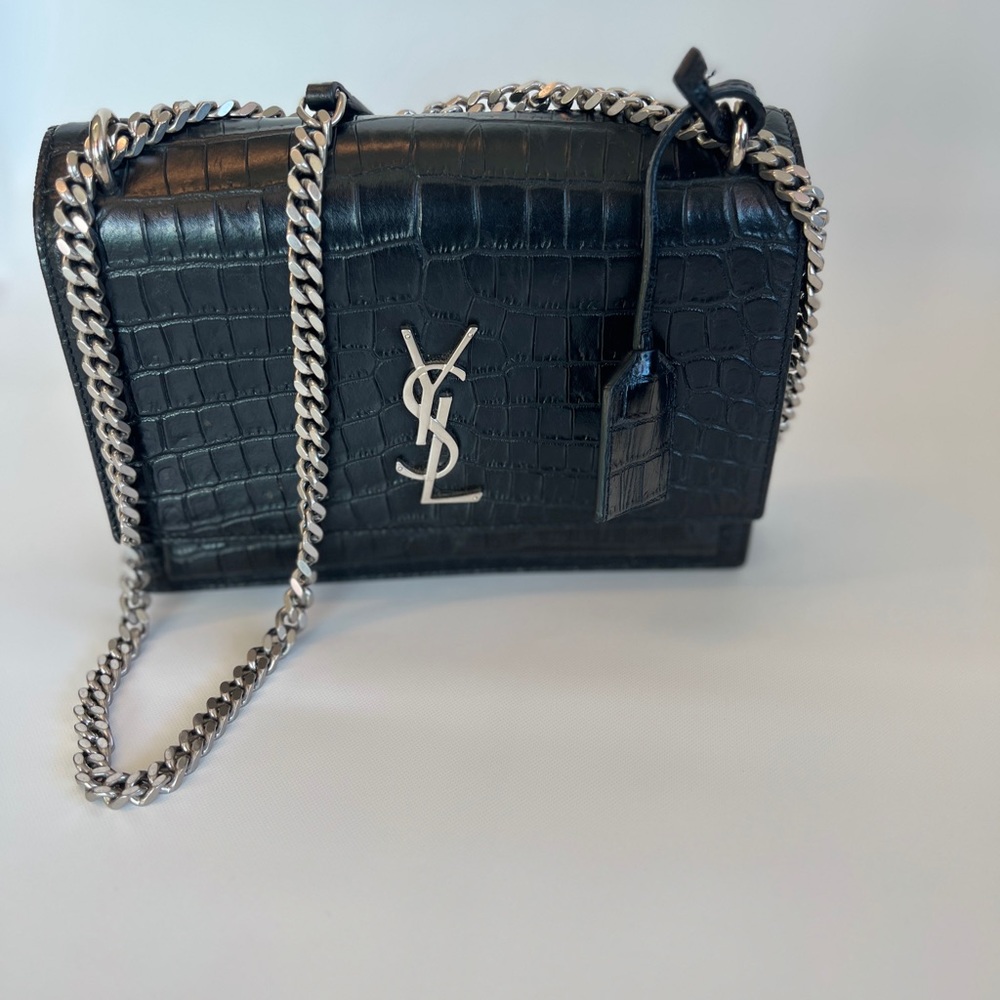 Saint Laurent Croc cross body bag